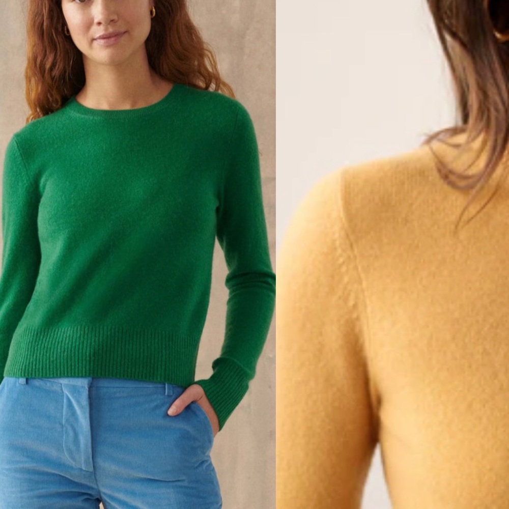 ISO/WANT TO BUY W+W Essential Cashmere Shrunken Crew in Sundial